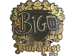 Sticker biguzera (Gold) | Budapest 2025 - Preço e onde comprar no CS2