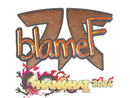Sticker blameF (Glitter) | Shanghai 2024 - Preço e onde comprar no CS2