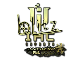 Sticker bLitz (Gold) | Antwerp 2022 - Preço e onde comprar no CS2