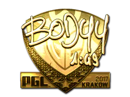 Sticker bodyy (Gold) | Krakow 2017 - Preço e onde comprar no CS2