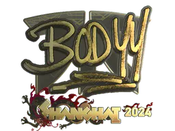 Sticker bodyy (Gold) | Shanghai 2024 - Preço e onde comprar no CS2