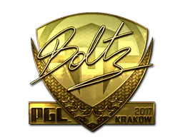 Sticker boltz (Gold) | Krakow 2017 - Preço e onde comprar no CS2
