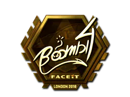 Sticker Boombl4 (Gold) | London 2018 - Preço e onde comprar no CS2