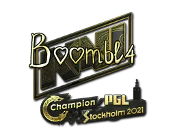 Sticker Boombl4 (Gold) | Stockholm 2021 - Preço e onde comprar no CS2