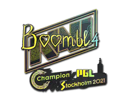 Sticker Boombl4 (Holo) | Stockholm 2021 - Preço e onde comprar no CS2