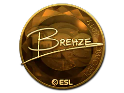 Sticker Brehze (Gold) | Katowice 2019 - Preço e onde comprar no CS2