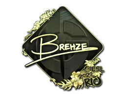 Sticker Brehze (Gold) | Rio 2022 - Preço e onde comprar no CS2