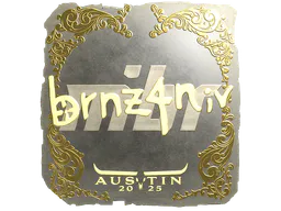 Sticker brnz4n (Gold) | Austin 2025 - Preço e onde comprar no CS2