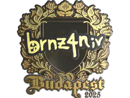 Sticker brnz4n (Gold) | Budapest 2025 - Preço e onde comprar no CS2
