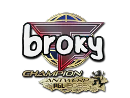 Sticker broky (Champion) | Antwerp 2022 - Preço e onde comprar no CS2