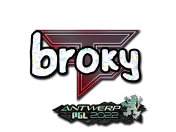 Sticker broky (Glitter) | Antwerp 2022 - Preço e onde comprar no CS2