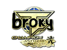 Sticker broky (Gold, Champion) | Antwerp 2022 - Preço e onde comprar no CS2