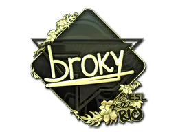 Sticker broky (Gold) | Rio 2022 - Preço e onde comprar no CS2