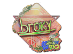 Sticker broky (Holo) | Rio 2022 - Preço e onde comprar no CS2