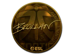 Sticker Brollan (Gold) | Katowice 2019 - Preço e onde comprar no CS2