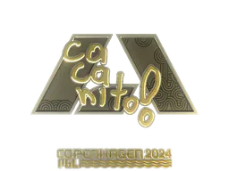 Sticker CacaNito (Gold) | Copenhagen 2024 - Preço e onde comprar no CS2
