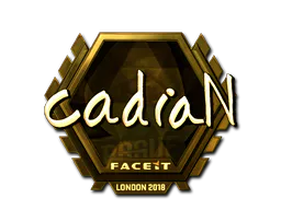 Sticker cadiaN (Gold) | London 2018 - Preço e onde comprar no CS2