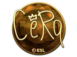 Sticker CeRq (Gold) | Katowice 2019 - Preço e onde comprar no CS2