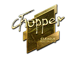 Sticker chopper (Gold) | Boston 2018 - Preço e onde comprar no CS2