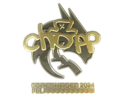 Sticker chopper (Gold) | Copenhagen 2024 - Preço e onde comprar no CS2