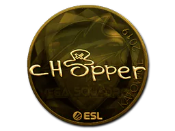 Sticker chopper (Gold) | Katowice 2019 - Preço e onde comprar no CS2