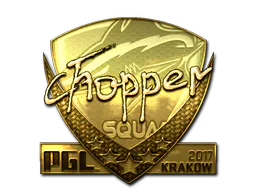 Sticker chopper (Gold) | Krakow 2017 - Preço e onde comprar no CS2