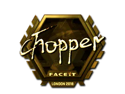 Sticker chopper (Gold) | London 2018 - Preço e onde comprar no CS2