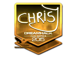 Sticker chrisJ (Gold) | Cluj-Napoca 2015 - Preço e onde comprar no CS2