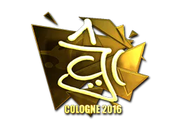 Sticker chrisJ (Gold) | Cologne 2016 - Preço e onde comprar no CS2