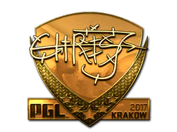 Sticker chrisJ (Gold) | Krakow 2017 - Preço e onde comprar no CS2