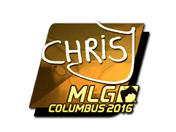 Sticker chrisJ (Gold) | MLG Columbus 2016 - Preço e onde comprar no CS2