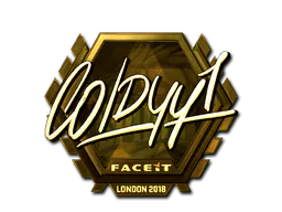 Sticker COLDYY1 (Gold) | London 2018 - Preço e onde comprar no CS2