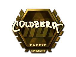 Sticker coldzera (Gold) | London 2018 - Preço e onde comprar no CS2