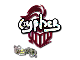 Sticker Cypher (Glitter) | Paris 2023 - Preço e onde comprar no CS2