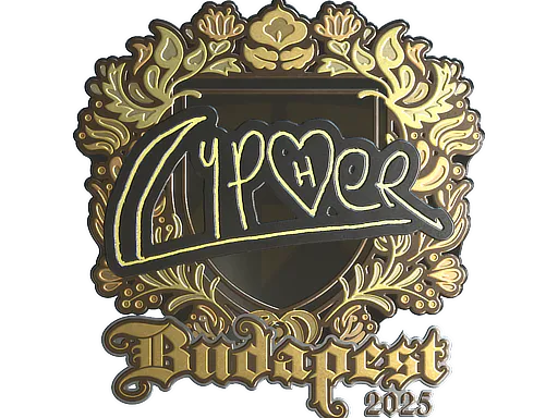 Sticker Cypher (Gold) | Budapest 2025 - Preço e onde comprar no CS2