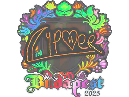 Sticker Cypher (Holo) | Budapest 2025 - Preço e onde comprar no CS2