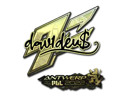 Sticker dav1d (Gold) | Antwerp 2022 - Preço e onde comprar no CS2