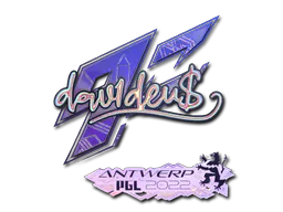 Sticker dav1d (Holo) | Antwerp 2022 - Preço e onde comprar no CS2