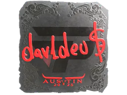 Sticker dav1deuS (Foil) | Austin 2025 - Preço e onde comprar no CS2