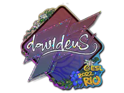 Sticker dav1deuS (Glitter) | Rio 2022 - Preço e onde comprar no CS2