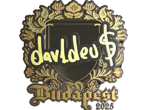Sticker dav1deuS (Gold) | Budapest 2025 - Preço e onde comprar no CS2