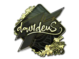 Sticker dav1deuS (Gold) | Rio 2022 - Preço e onde comprar no CS2