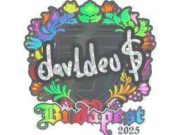 Sticker dav1deuS (Holo) | Budapest 2025 - Preço e onde comprar no CS2