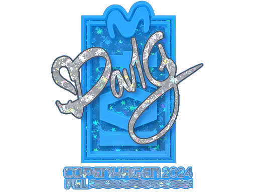 Sticker dav1g (Glitter) | Copenhagen 2024 - Preço e onde comprar no CS2