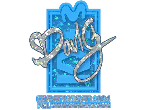 Sticker dav1g (Glitter) | Copenhagen 2024 - Preço e onde comprar no CS2