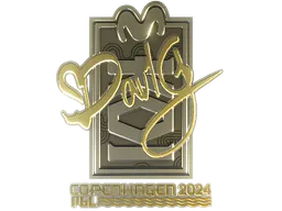 Sticker dav1g (Gold) | Copenhagen 2024 - Preço e onde comprar no CS2