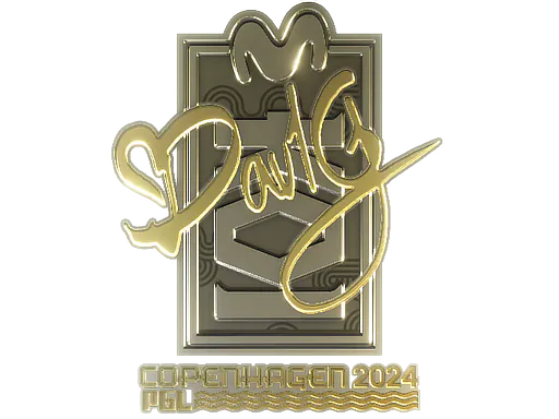 Sticker dav1g (Gold) | Copenhagen 2024 - Preço e onde comprar no CS2