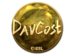 Sticker DavCost (Gold) | Katowice 2019 - Preço e onde comprar no CS2