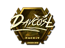 Sticker DavCost (Gold) | London 2018 - Preço e onde comprar no CS2