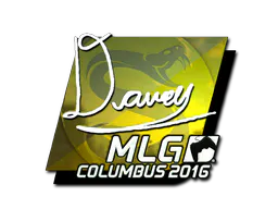 Sticker DAVEY (Foil) | MLG Columbus 2016 - Preço e onde comprar no CS2
